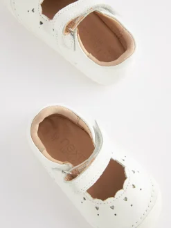 Wit leer - Mary Jane babyschoenen