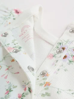 Wit met elfje - Long Sleeve Frill Top And Leggings Baby 2 Piece Set (0mths-2yrs)