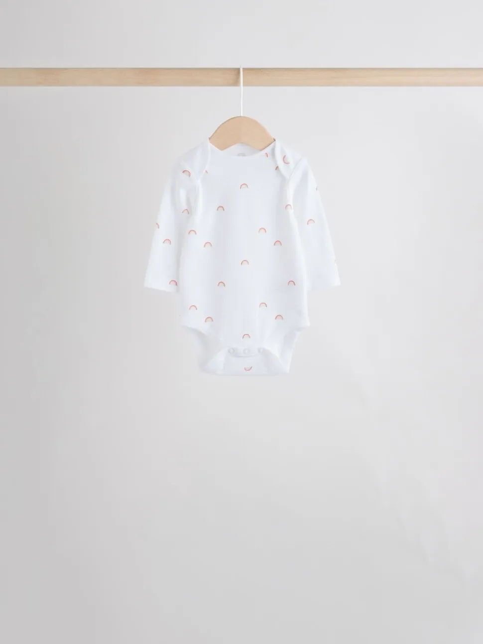 Wit met figuurprint - Baby Bodysuits met Lange mouwen van 100% katoen
