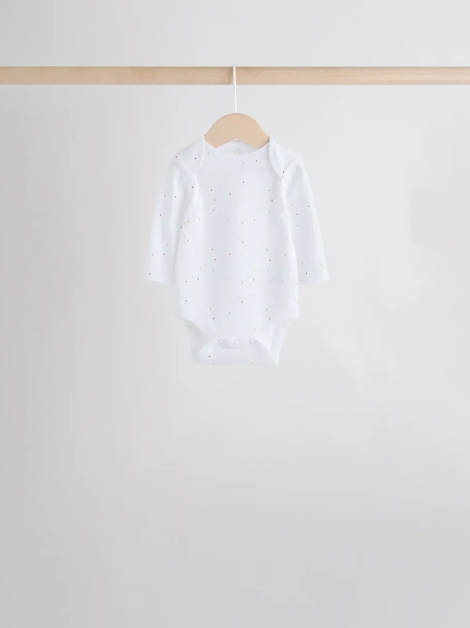 Wit met figuurprint - Baby Bodysuits met Lange mouwen van 100% katoen