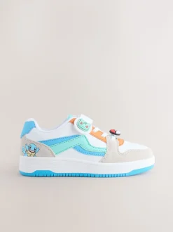 Wit met kleurvlakken - Pokemon sneakers met elastische veter