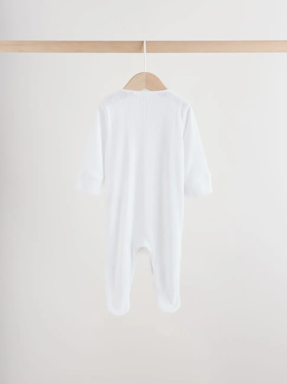 Wit pointelle - Baby Sleepsuits 3 Pack (0-18mths)