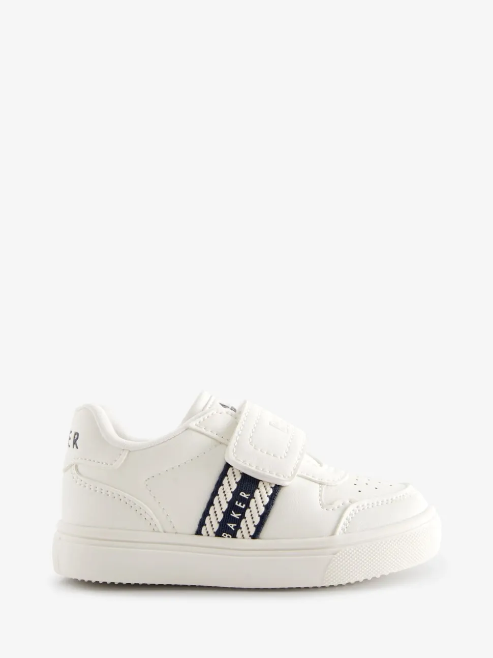 Wit/blauw - Baker by Ted Baker sneakers met logobies voor jongens