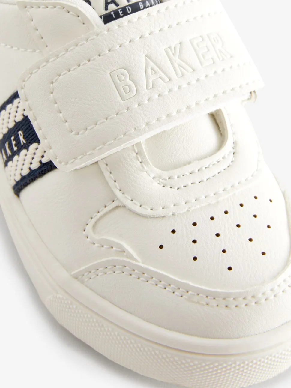 Wit/blauw - Baker by Ted Baker sneakers met logobies voor jongens