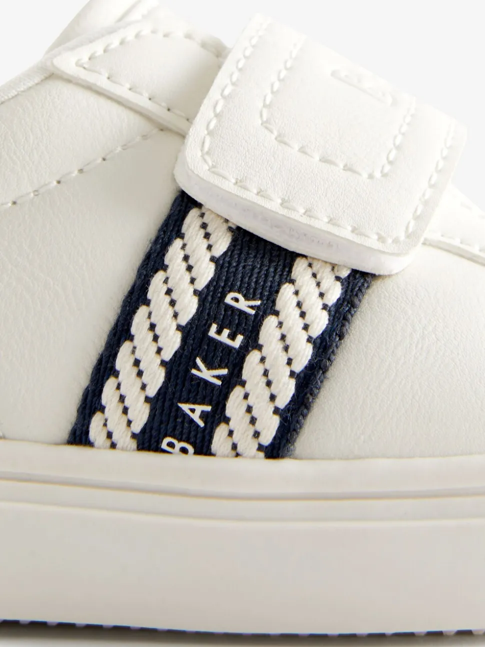 Wit/blauw - Baker by Ted Baker sneakers met logobies voor jongens