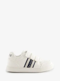 Wit/blauw - Baker by Ted Baker sneakers met logobies voor jongens