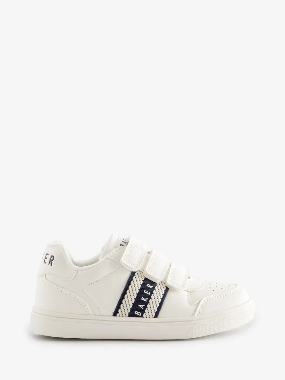 Wit/blauw - Baker by Ted Baker sneakers met logobies voor jongens