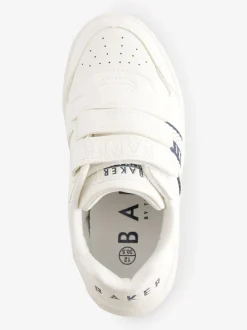 Wit/blauw - Baker by Ted Baker sneakers met logobies voor jongens