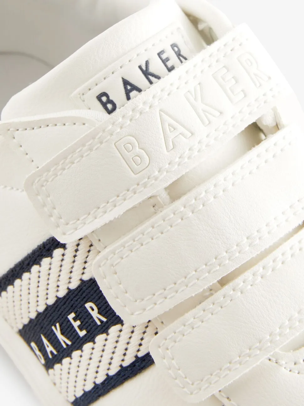 Wit/blauw - Baker by Ted Baker sneakers met logobies voor jongens