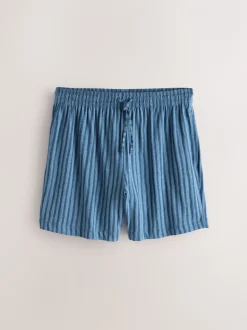 Wit/blauw - Graphic Short Sleeve Jersey Pyjamas Set