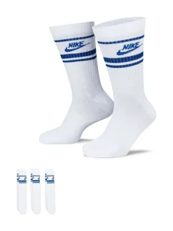 Wit/blauw - Nike sportkleding Everyday must-have sportsokken set van 3