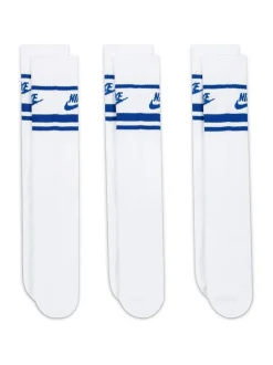 Wit/blauw - Nike sportkleding Everyday must-have sportsokken set van 3