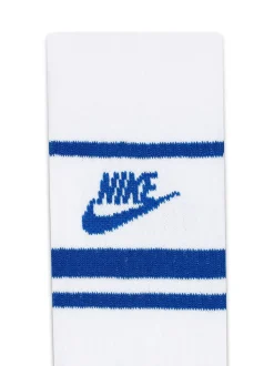 Wit/blauw - Nike sportkleding Everyday must-have sportsokken set van 3