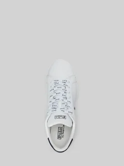 Wit/blauw - Polo Ralph Lauren - Heritage Court II - Leren sneakers