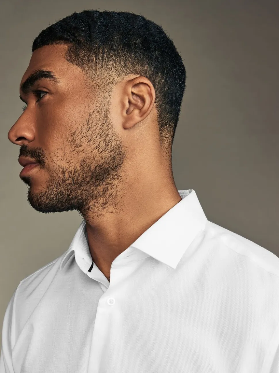 Wit/blauw - Slim Fit Easy Care Textured Single Cuff Smart Shirts 3 Pack
