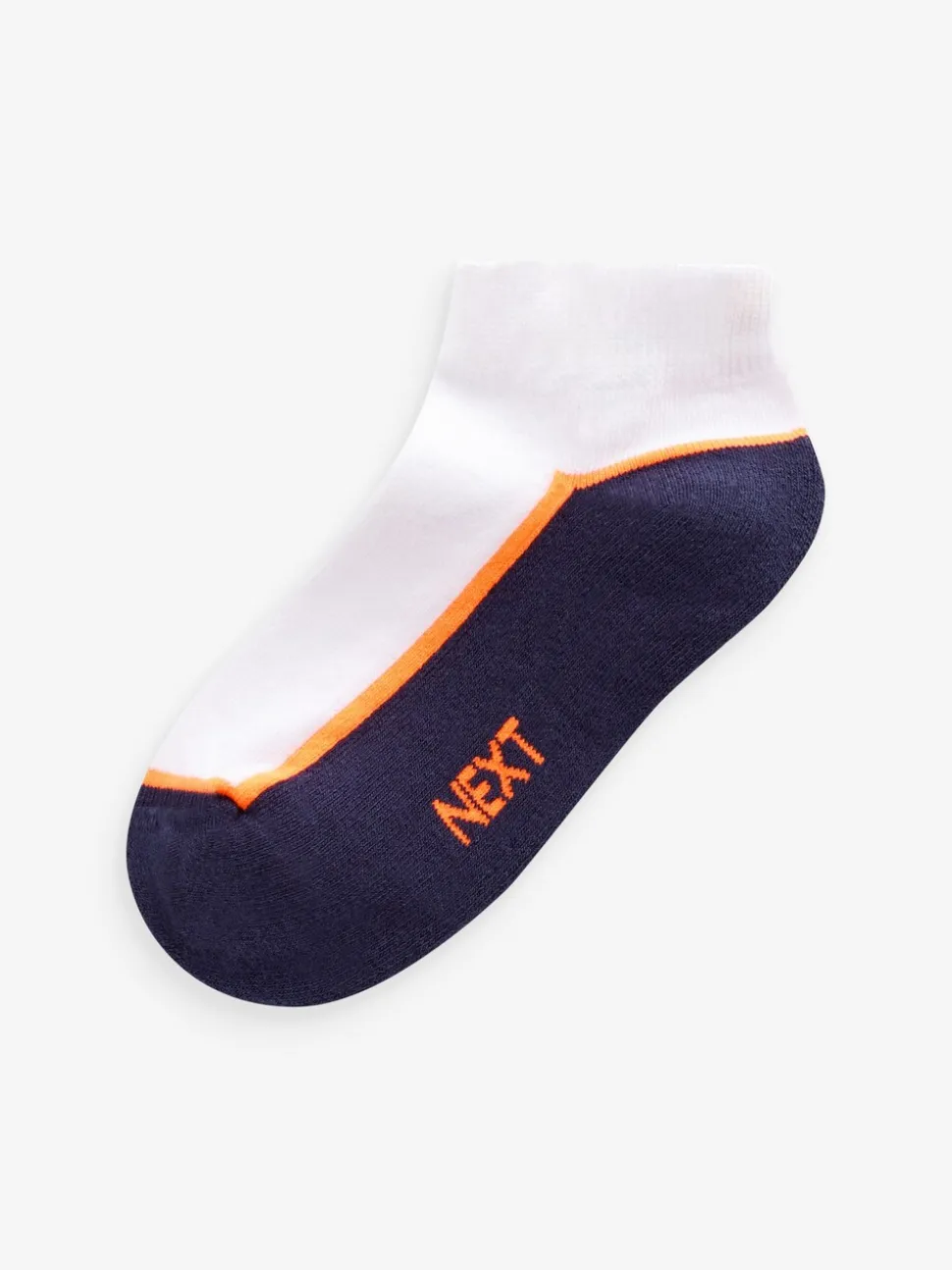 Wit/blauw - Verpakking van 7 sportsokken met verzacht voetbed