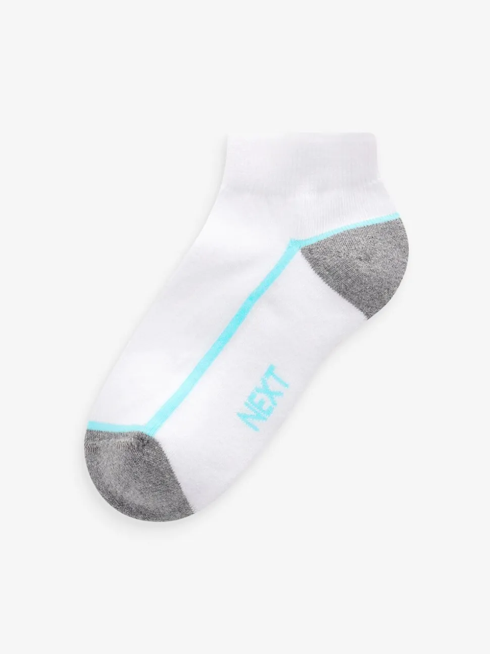 Wit/blauw - Verpakking van 7 sportsokken met verzacht voetbed