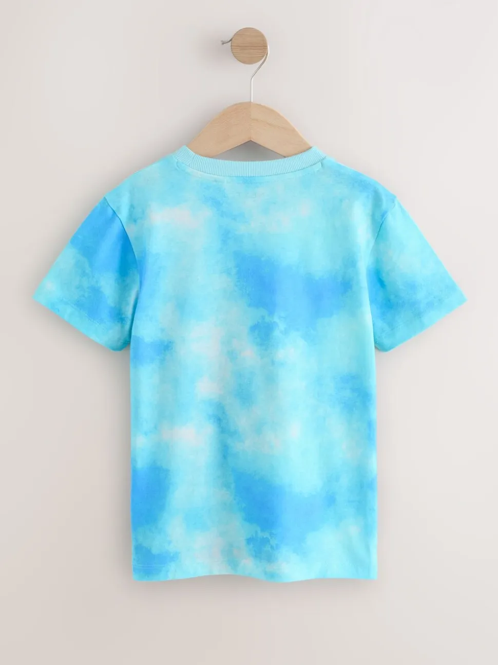 Wit/blauwe Dragon - T-shirt met normale pasvorm, korte mouwen en all-over print (3-16jr)