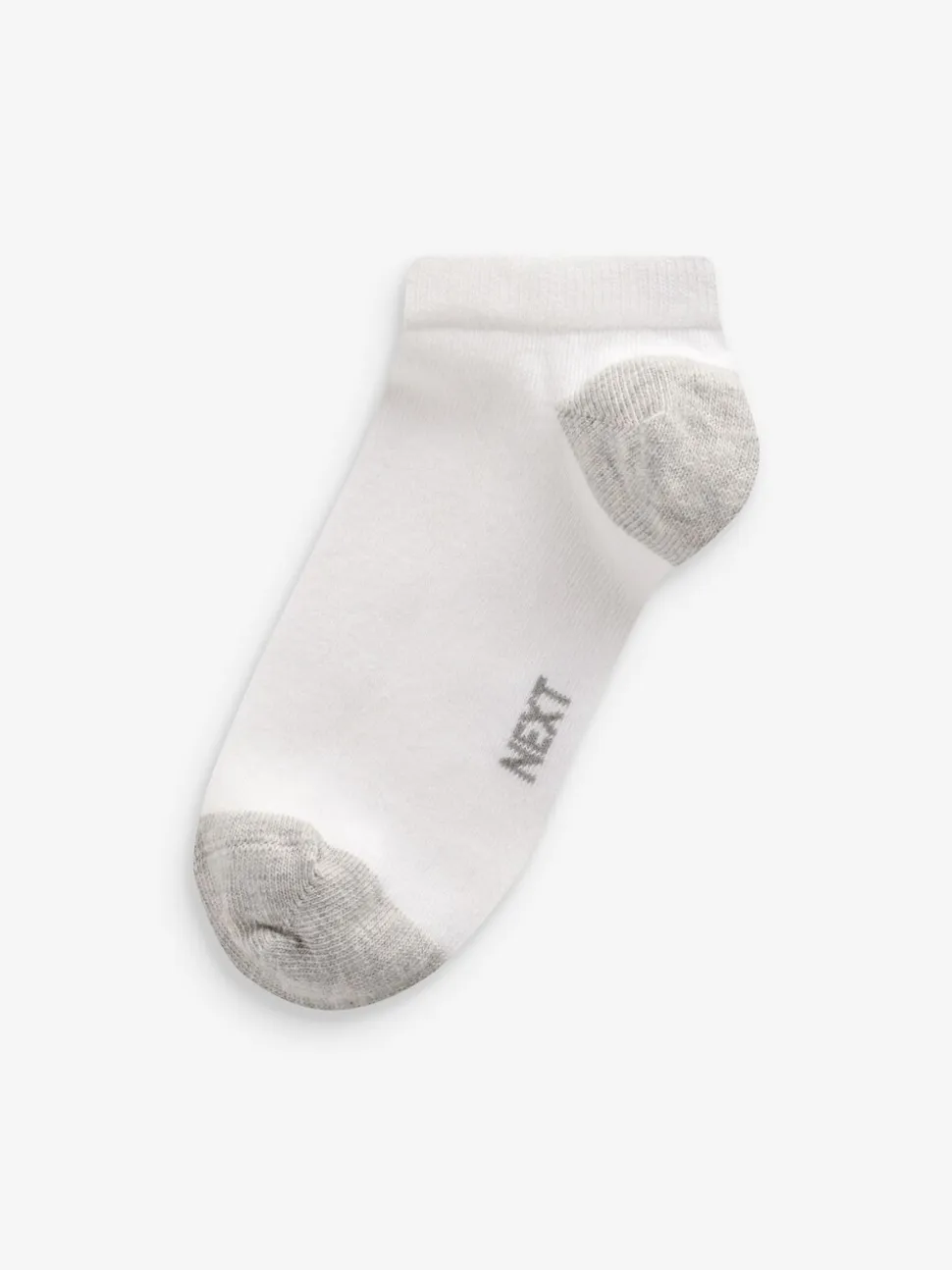 Wit/blauw/grijs met contrasterende hiel en teen - Verpakking van 7 paar sneakersokken met hoog aandeel katoen