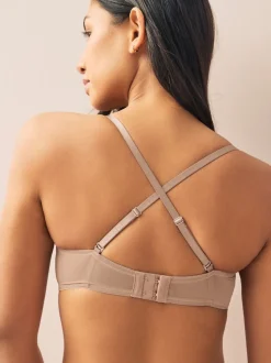Wit/huidskleur - Verpakking van 2 strapless multiway beha's met lichte vulling in cupmaten A-E