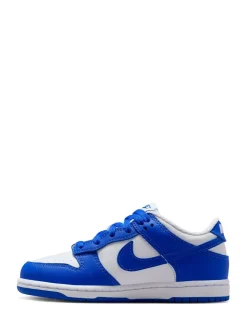 Wit/Hyper Royal Blue - Nike Junior Dunk Low sportschoenen
