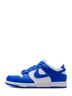 Wit/Hyper Royal Blue - Nike Junior Dunk Low sportschoenen