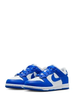 Wit/Hyper Royal Blue - Nike Junior Dunk Low sportschoenen