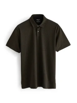 Wit/marineblauw/zwart met goudkleurige geometrische print - Set van 3 jersey poloshirts met korte mouwen