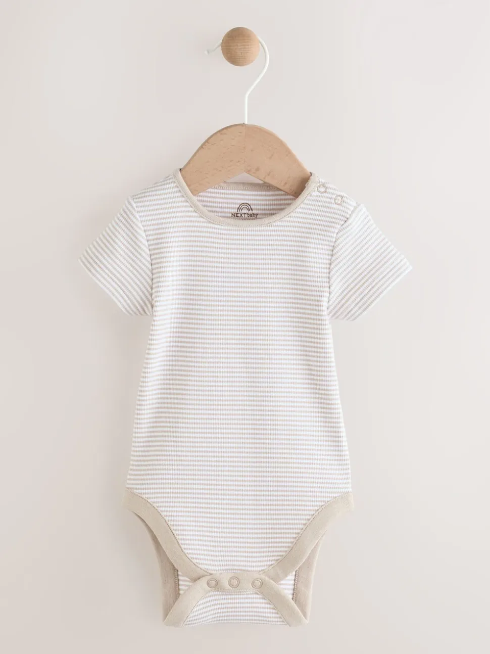 Wit/neutraal - Babyset van geweven tuinbroek en gestreepte romper (0mnd-2jr)