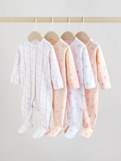 Wit/roze - Babypyjama (0-2jr)