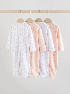 Wit/roze - Babypyjama (0-2jr)