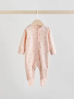 Wit/roze - Babypyjama (0-2jr)