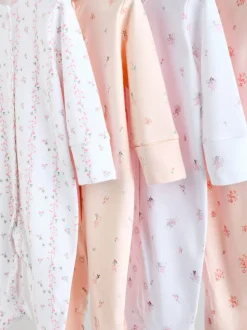 Wit/roze - Babypyjama (0-2jr)