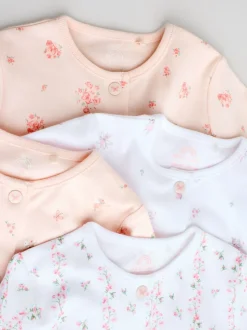 Wit/roze - Babypyjama (0-2jr)