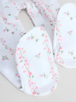 Wit/roze - Babypyjama (0-2jr)