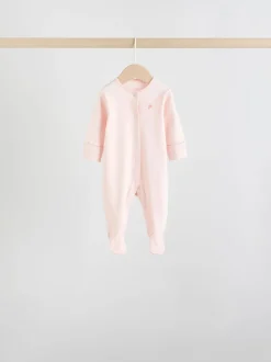 Wit/roze - Babypyjama (0-2jr)