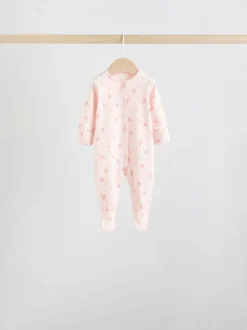 Wit/roze - Babypyjama (0-2jr)