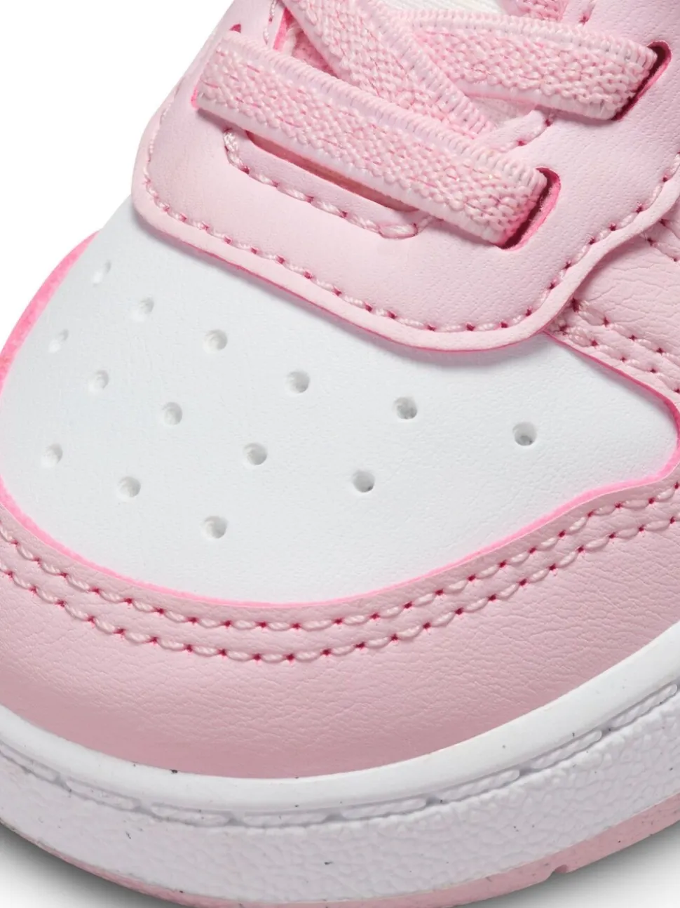 Wit/roze - Nike - Court Borough - Lage recraft-peutersneakers