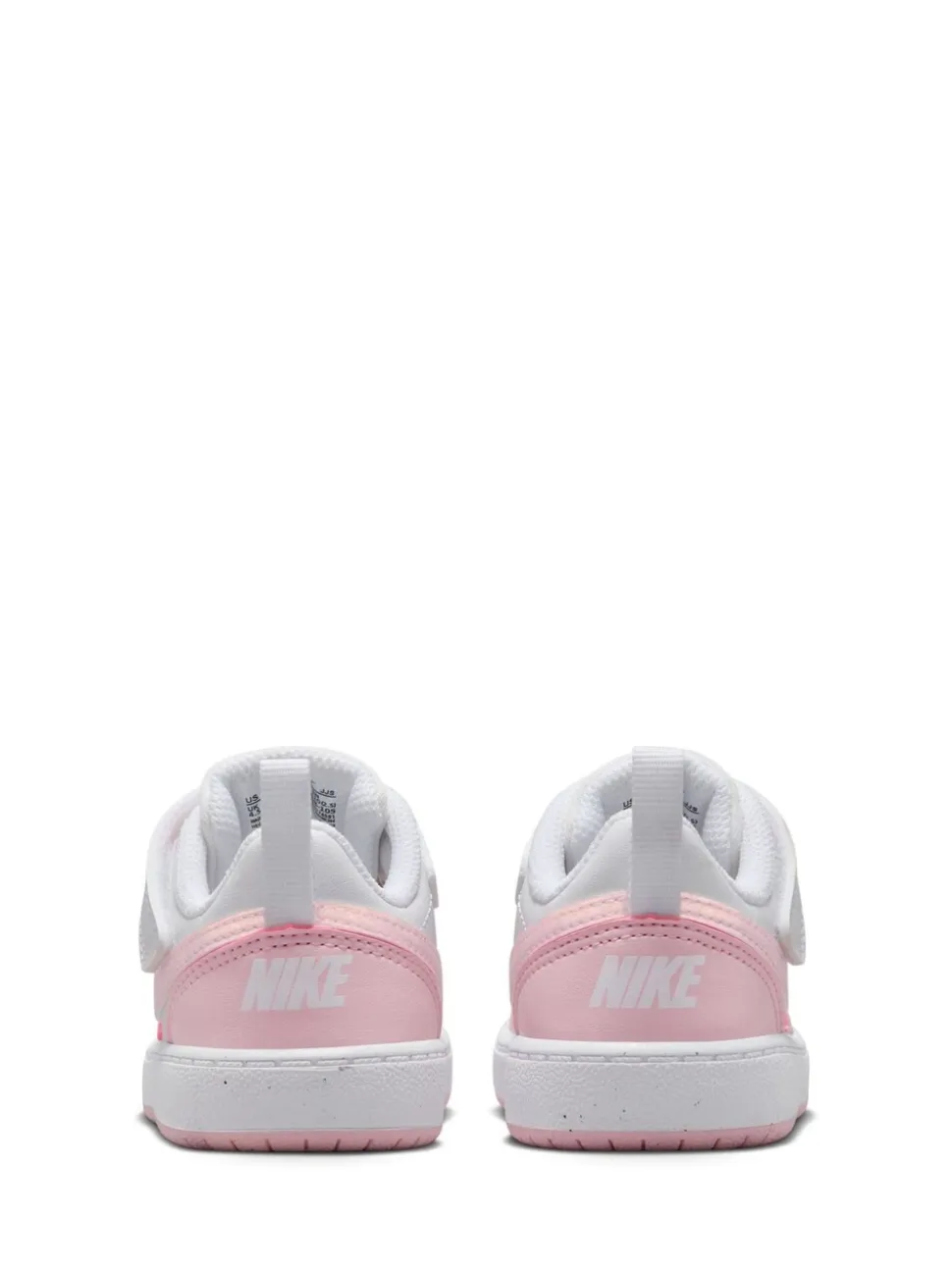 Wit/roze - Nike - Court Borough - Lage recraft-peutersneakers
