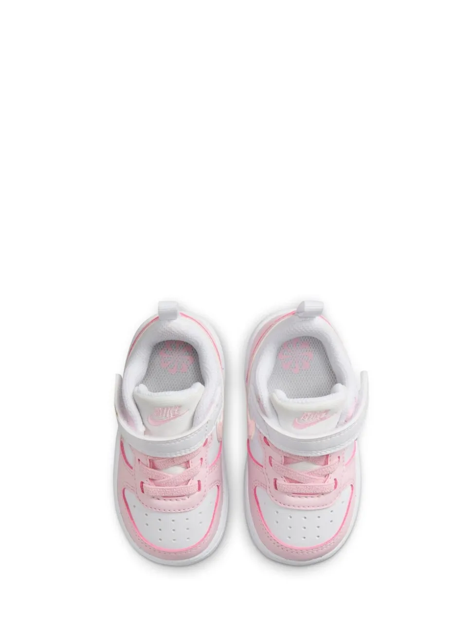 Wit/roze - Nike - Court Borough - Lage recraft-peutersneakers