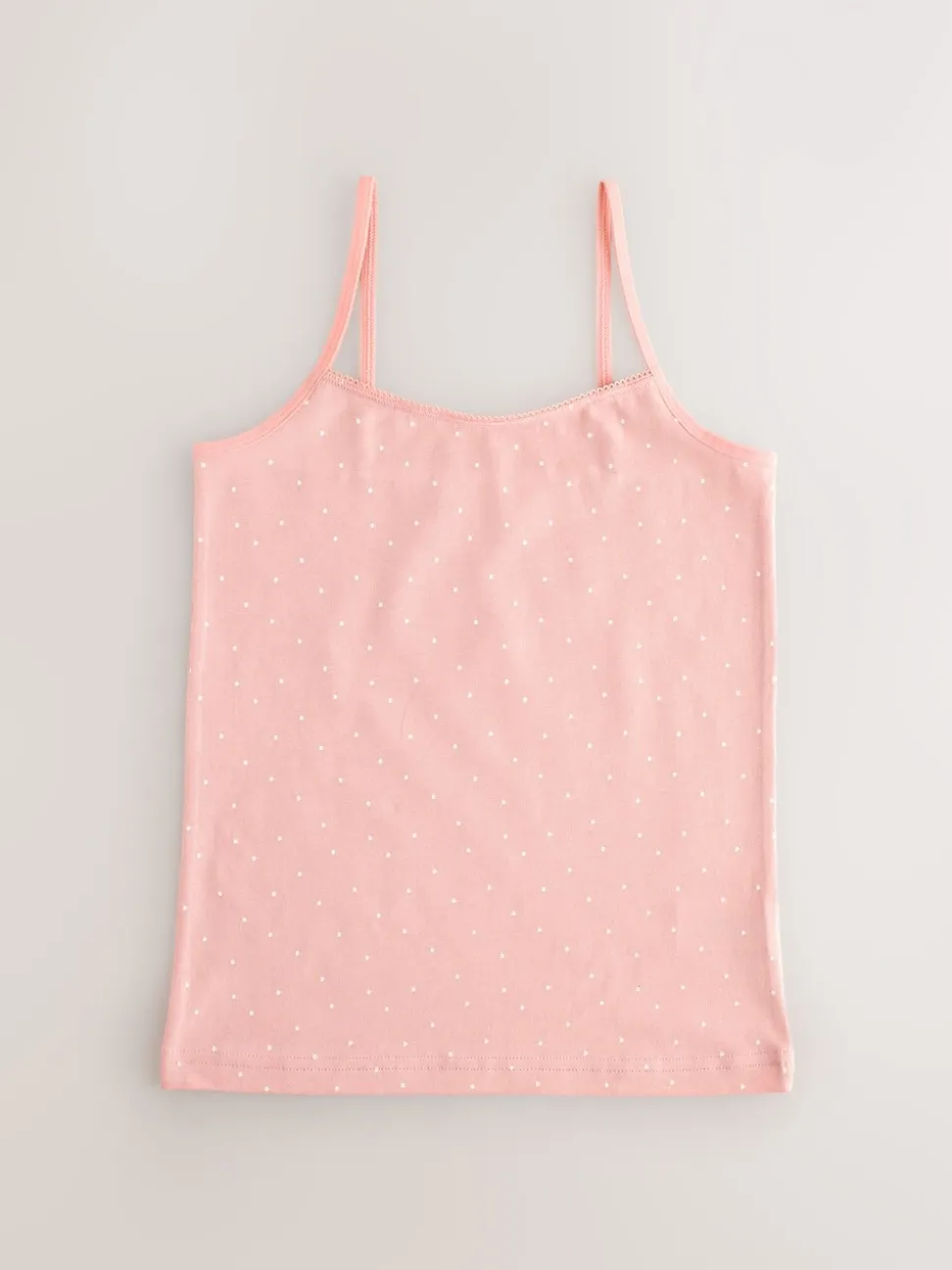 Wit/roze - Set van 3 cami topjes met bandjes en madeliefjesprint (1,5-16jr)