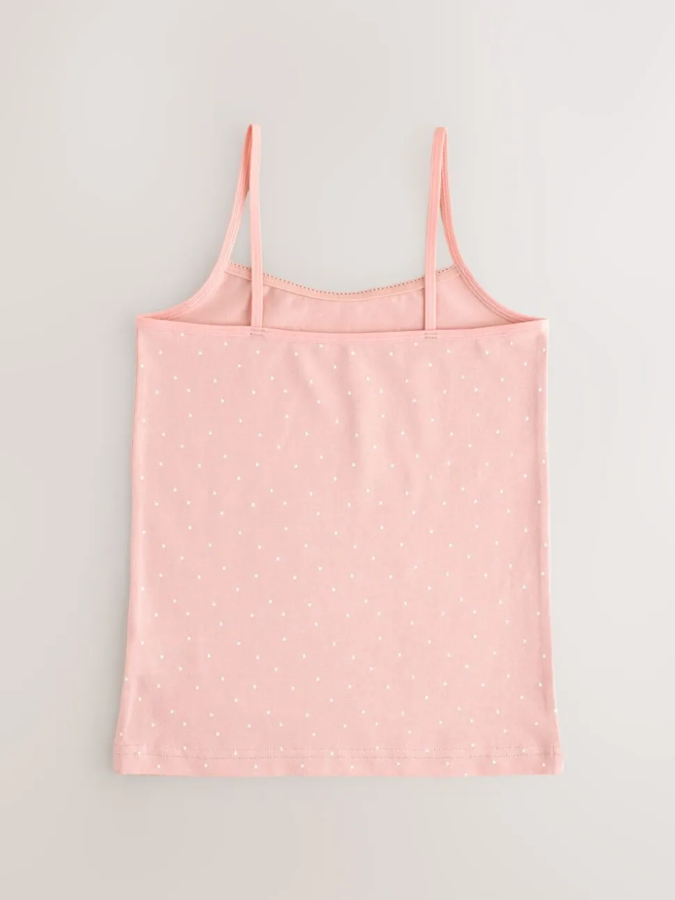 Wit/roze - Set van 3 cami topjes met bandjes en madeliefjesprint (1,5-16jr)