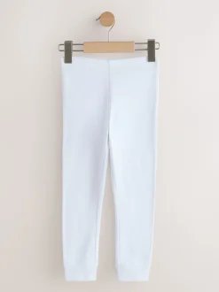 Wit/roze - Thermische leggings (2-16jaar)