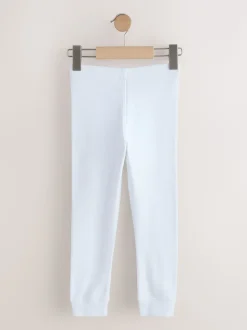 Wit/roze - Thermische leggings (2-16jaar)