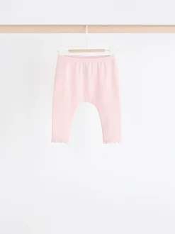 Wit/roze - Verpakking van 4 babyleggings (0 mnd -2 jr)
