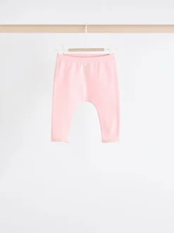 Wit/roze - Verpakking van 4 babyleggings (0 mnd -2 jr)