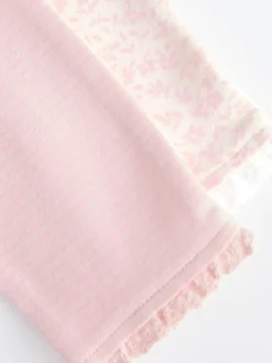 Wit/roze - Verpakking van 4 babyleggings (0 mnd -2 jr)