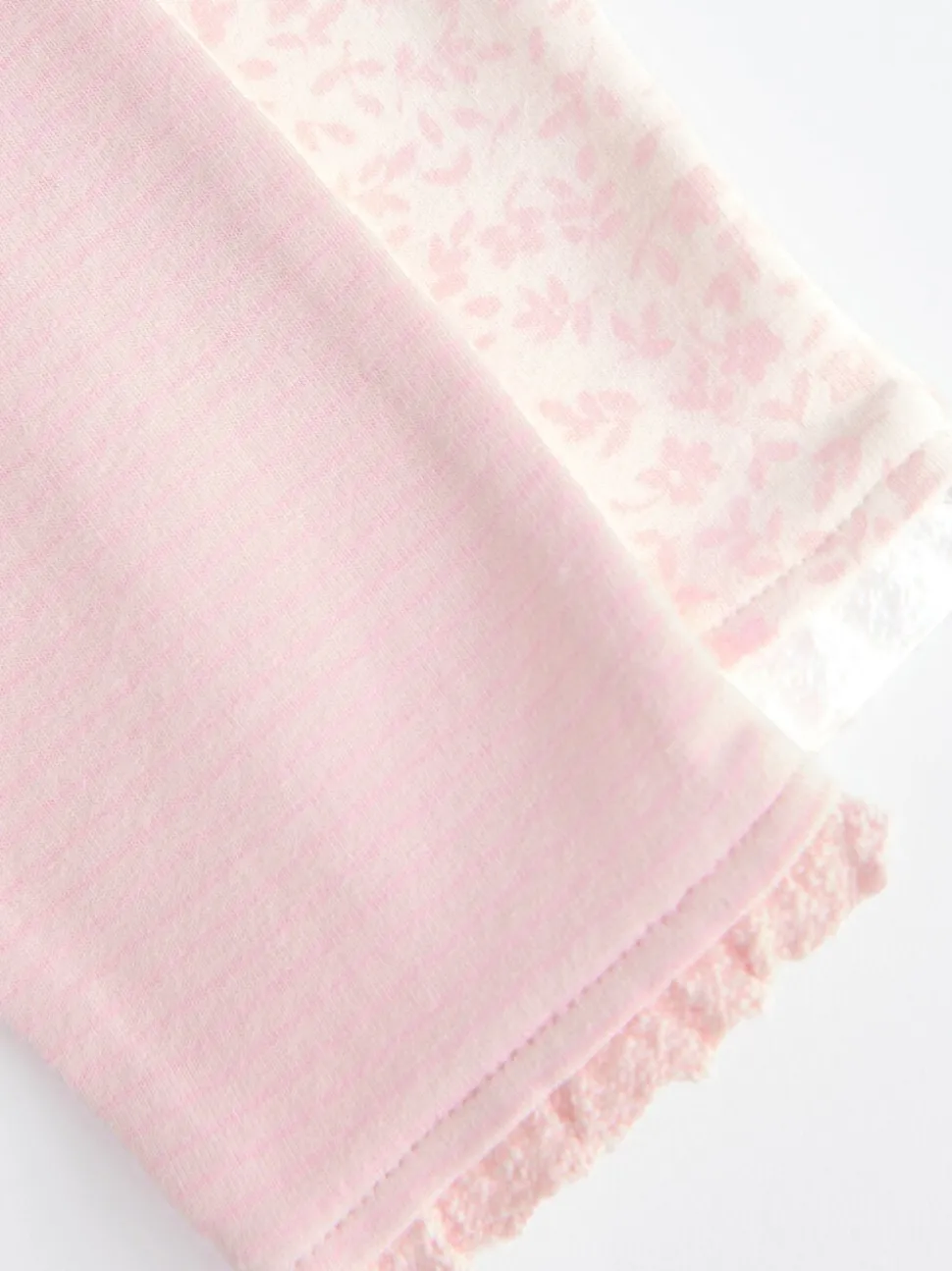 Wit/roze - Verpakking van 4 babyleggings (0 mnd -2 jr)