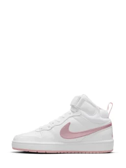 Wit-roze glazuur - Nike Court Borough Mid sneakers voor jeugd