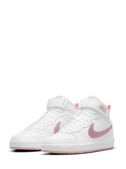 Wit-roze glazuur - Nike Court Borough Mid sneakers voor jeugd